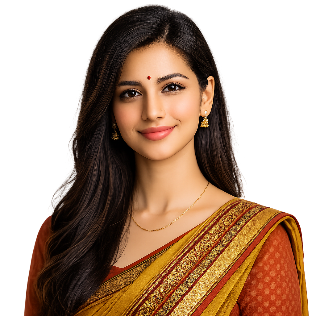 elegant portrait in traditional attire